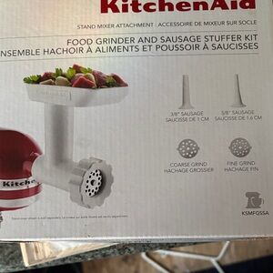 KitchenAid Food Grinder and Sausage Stuffer Kit - Red and White